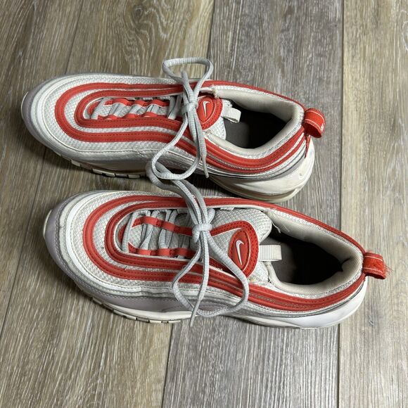 Nike Air Max 97 Womens Size 9 Shoes White Gray Red CI7388-002 Reflective Shoes - Picture 6 of 13